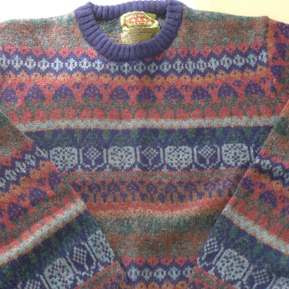 Maine Trails 100% Shetland Wool Sweater - Picture 3 of 7